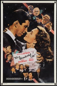 1c1216 IT'S A WONDERFUL LIFE Kilian 1sh R1990 James Stewart, Donna Reed, Lionel Barrymore, Dudash art!