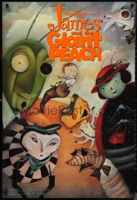 1c1221 JAMES & THE GIANT PEACH DS 1sh 1996 Walt Disney stop-motion fantasy cartoon, cool artwork!