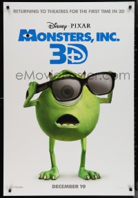 1c1304 MONSTERS, INC. advance DS 1sh R2012 Disney & Pixar computer animated CGI cartoon!