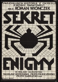 1c0752 SEKRET ENIGMY Polish 26x38 1979 Andrzej Krajewski artwork of spider!