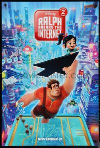 1c1353 RALPH BREAKS THE INTERNET advance DS 1sh 2018 John C. Reily, Sarah Silverman, Tudyk, city art!