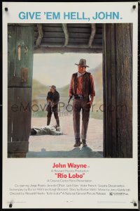 1c1370 RIO LOBO 1sh 1971 Howard Hawks, Give 'em Hell, John Wayne, great cowboy image!