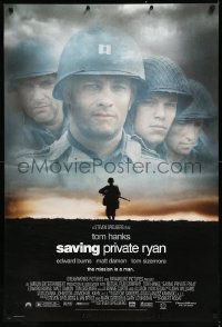 1c1383 SAVING PRIVATE RYAN DS 1sh 1998 Spielberg, cast image of Tom Hanks, Tom Sizemore, Matt Damon!