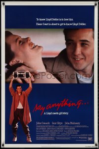 1c1384 SAY ANYTHING 1sh 1989 image of John Cusack holding boombox, Ione Skye, Cameron Crowe!