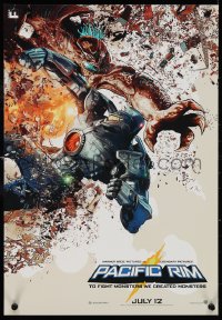 1c0914 PACIFIC RIM IMAX mini poster 2013 Guillermo del Toro directed sci-fi, CGI, Sergio Grisanti art