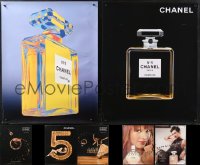 1d0908 LOT OF 7 UNFOLDED 22x28 CHANEL ADVERTISING POSTERS 2000s great ads for perfumes!