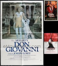 1d0395 LOT OF 3 FOLDED 1980S ONE-SHEETS FROM OPERA MOVIES 1980s Don Giovanni, Carmen, Otello!