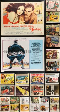 1d0990 LOT OF 33 MOSTLY UNFOLDED HALF-SHEETS 1940s-1970s great images from a variety of movies!