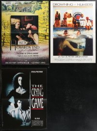 1d0954 LOT OF 3 FORMERLY FOLDED FRENCH 15x21 POSTERS FROM 1980S-90S BRITISH FILMS 1980s-1990s cool!