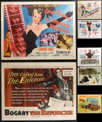 1d1004 LOT OF 7 MOSTLY FORMERLY FOLDED HALF-SHEETS 1950s-1960s great images from a variety of movies!