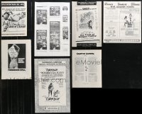 1d0093 LOT OF 7 UNCUT FOREIGN ARTHOUSE PRESSBOOKS 1960s-1970s advertising for a variety of movies!