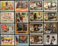 1d0411 LOT OF 29 LOBBY CARDS 1950s-1970s incomplete sets from a variety of different movies!