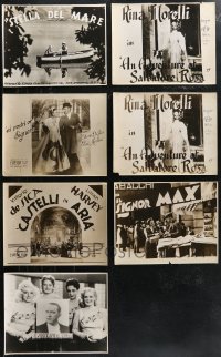 1d0436 LOT OF 7 DELUXE 11X14 STILLS 1940s-1950s from Italian films released in New York City!