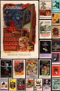 1d0241 LOT OF 31 FOLDED HORROR/SCI-FI ONE-SHEETS 1960s-1970s great images from several movies!