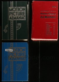 1d0747 LOT OF 3 INTERNATIONAL MOTION PICTURE ALMANACS 1976-1983 filled with useful information!