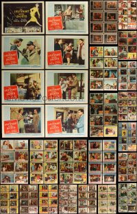 1d0397 LOT OF 359 LOBBY CARDS 1950s mostly complete sets from a variety of different movies!