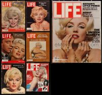 1d0608 LOT OF 7 LIFE MAGAZINES FEATURING MARILYN MONROE 1950s-1980s before & after her passing!