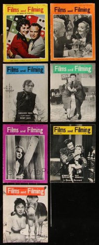 1d0610 LOT OF 7 FILMS & FILMING ENGLISH MOVIE MAGAZINES 1954-1962 filled w/great images & articles!