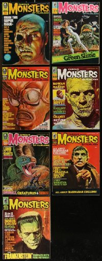 1d0611 LOT OF 7 FAMOUS MONSTERS OF FILMLAND FROM #53 TO #59 MAGAZINES 1969 horror fans!