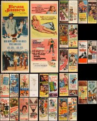 1d0857 LOT OF 30 FORMERLY FOLDED INSERTS 1940s-1970s great images from a variety of movies!