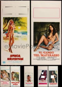 1d0853 LOT OF 7 FORMERLY FOLDED SEXPLOITATION ITALIAN LOCANDINAS 1970s-1980s great sexy images!