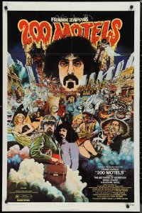 1f0893 200 MOTELS 1sh 1971 directed by Frank Zappa, rock 'n' roll, wild McMacken artwork!