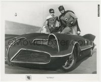 1f2294 BATMAN TV 8.25x10 still 1966 great image of Adam West & Burt Ward in costume in the Batmobile!