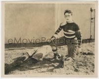 1f2326 FRESHMAN 8.25x10 still 1925 great image of football player Harold Lloyd with leg broken back!