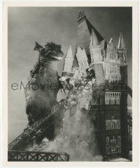 1f2335 GORGO 8.25x10 still 1961 great fx image of the monster destroying Big Ben in England!