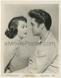 1f2347 JAILHOUSE ROCK 8x10.25 still 1957 great image of Elvis Presley embracing sexy Judy Tyler!