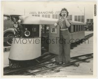 1f2349 JANE WITHERS 8.25x10 still 1936 with her Boston terrier Jiggs by tiny train by Powolny!