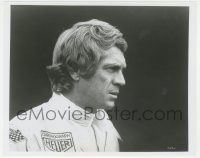 1f2354 LE MANS 8x10 still 1971 profile portrait of race car driver Steve McQueen in uniform!