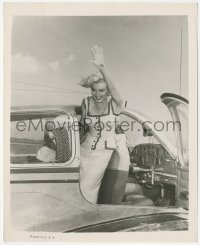 1f2360 MARILYN MONROE 8.25x10 still 1950s wonderful image waving from cockpit of small plane!