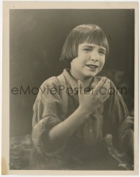 1f2375 OLD CLOTHES 8x10.25 still 1925 close up portrait of sad Jackie Coogan crying!