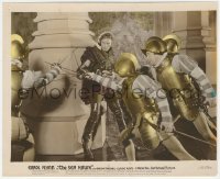 1f2389 SEA HAWK color 8x10 still 1940 Errol Flynn dueling with four guys simultaneously!