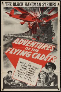 1f0900 ADVENTURES OF THE FLYING CADETS chapter 1 1sh 1943 The Black Hangman Strikes, ultra rare!