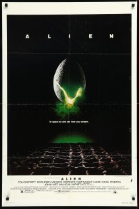 1f0904 ALIEN studio style 1sh 1979 Ridley Scott outer space sci-fi monster classic, cool egg image!