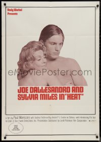 1f0907 ANDY WARHOL'S HEAT 1sh 1972 Andy Warhol, Paul Morrissey, naked Joe Dallesandro, Sylvia Miles!