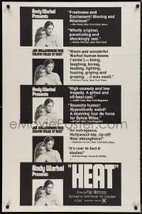 1f0906 ANDY WARHOL'S HEAT reviews 1sh 1972 Paul Morrissey, naked Joe Dallesandro, Sylvia Miles!