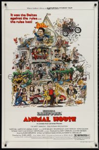 1f0911 ANIMAL HOUSE style B 1sh 1978 John Belushi, John Landis classic, art by Rick Meyerowitz!