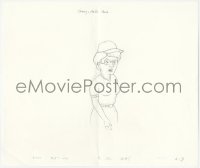 1f0179 KING OF THE HILL animation art 2000s cartoon pencil drawing of Peggy with hat greeting Hank!