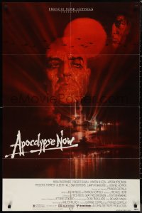 1f0914 APOCALYPSE NOW 1sh 1979 Francis Ford Coppola, classic Bob Peak art of Brando and Sheen!