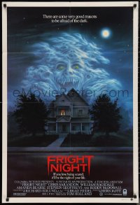 1f1619 FRIGHT NIGHT Aust 1sh 1985 Sarandon, McDowall, best classic horror art by Peter Mueller!