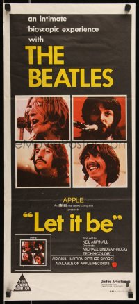 1f1673 LET IT BE Aust daybill 1970 The Beatles, John Lennon, Paul McCartney, Ringo, George Harrison