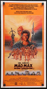 1f1675 MAD MAX BEYOND THUNDERDOME Aust daybill 1985 art of Gibson & Tina Turner by Richard Amsel!