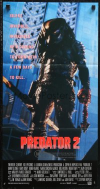 1f1685 PREDATOR 2 Aust daybill 1990 Danny Glover, Gary Busey, cool sci-fi sequel!