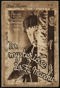 1f2204 MYSTERIOUS DR FU MANCHU Austrian program 1929 villain Warner Oland, Jean Arthur, Hamilton