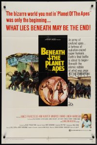 1f0923 BENEATH THE PLANET OF THE APES 1sh 1970 sequel, what lies beneath may be the end!