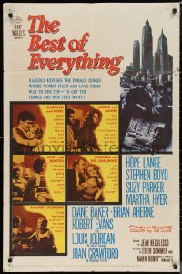 1f0925 BEST OF EVERYTHING 1sh 1959 Hope Lange, Stephen Boyd, nakedly exposes the female jungle!