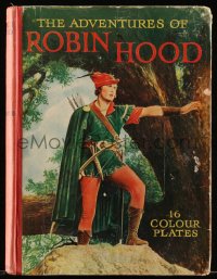 1f0183 ADVENTURES OF ROBIN HOOD first edition English hardcover book 1938 with color illustrations!